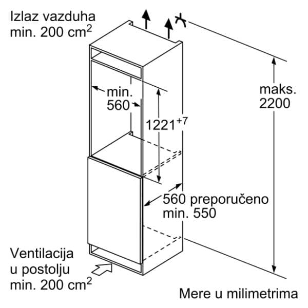 BOSCH ugradni frižider KIL42VFE0 9