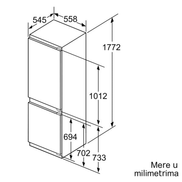 BOSCH ugradni kombinovani frižider KIS86AFE0 6