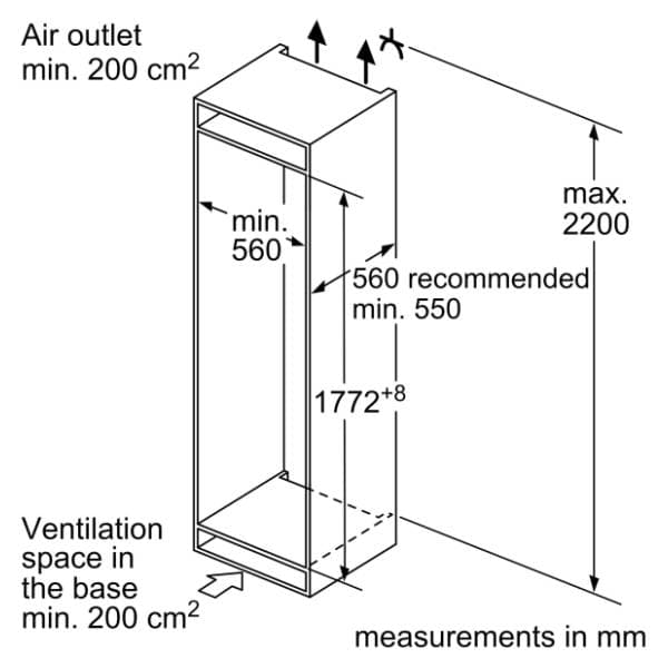 BOSCH ugradni kombinovani frižider KIV87VFE0 11