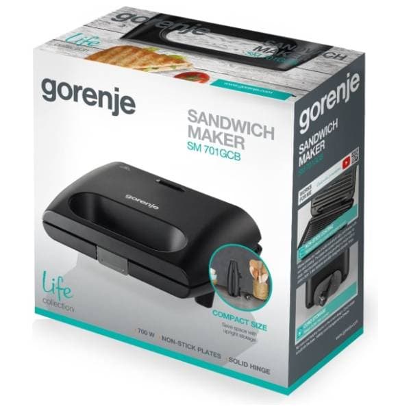 GORENJE sendvič toster SM701GCB 2