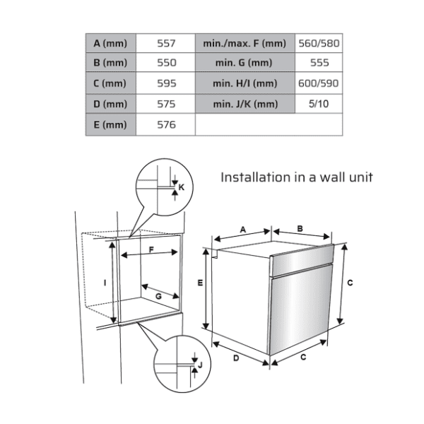 VOX ugradna rerna EBB 6505 2