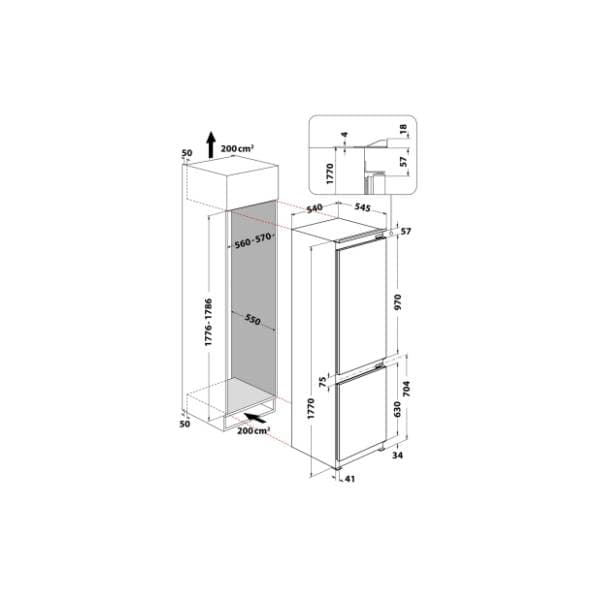 WHIRLPOOL ugradni kombinovani frižider ART 6711 SF2 4
