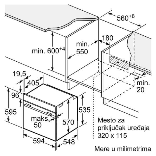 BOSCH ugradna rerna HRA5380S1 6