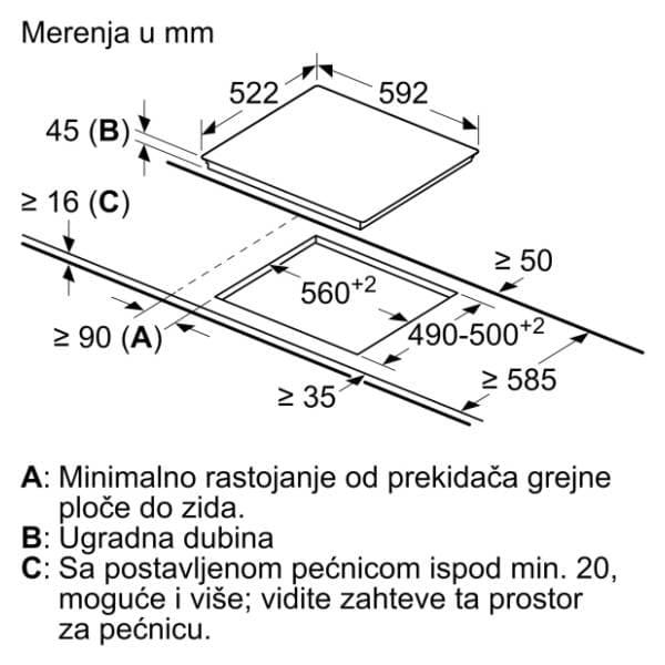 BOSCH ugradna ploča PKE61RAA2E 4