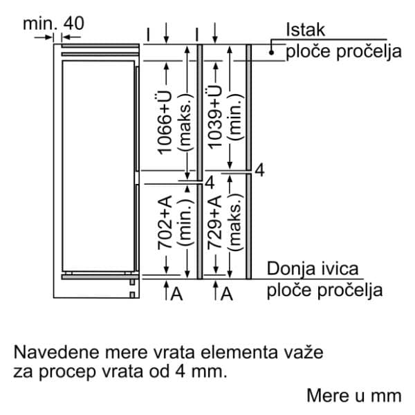 BOSCH ugradni kombinovani frižider KIV86VFE1 13