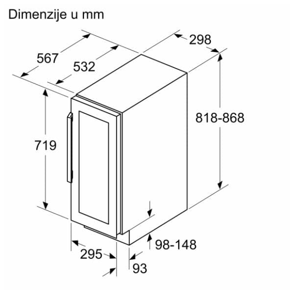 BOSCH ugradna vinska vitrina KUW20VHF0 4