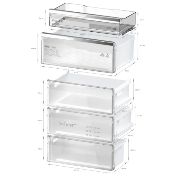 BOSCH kombinovani frižider KGN49AICT 8