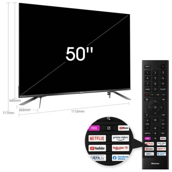 HISENSE QLED televizor 50E76GQ 6