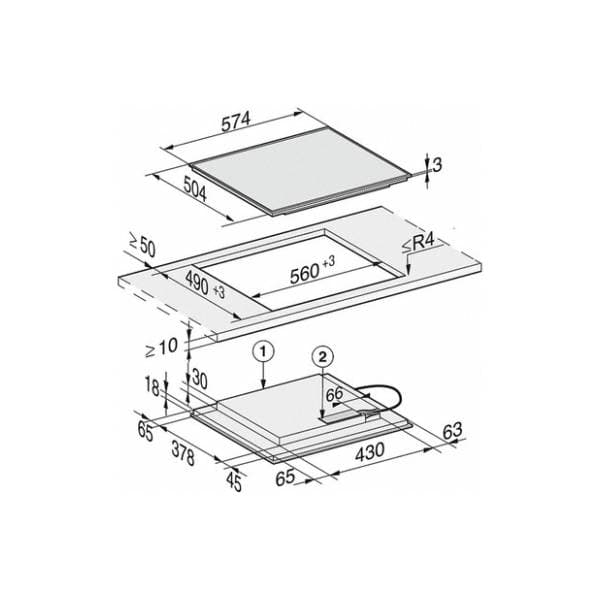 MIELE ugradna ploča KM 7201 FR 3