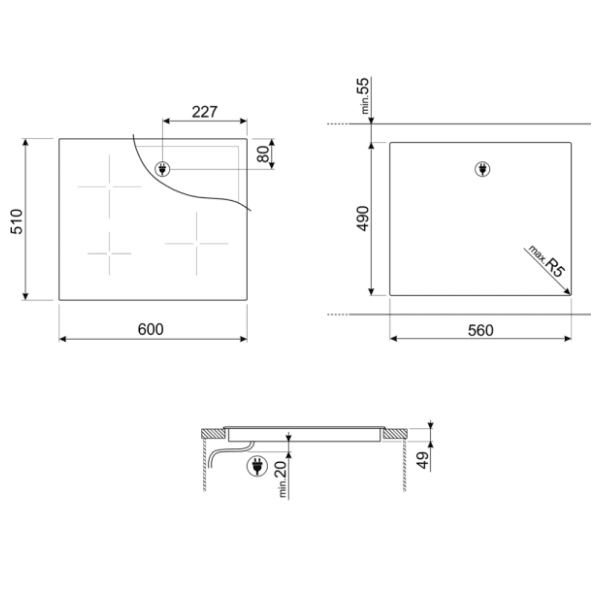 SMEG ugradna ploča SI1M7643B 1