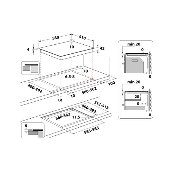 WHIRLPOOL ugradna ploča AKT 8090/NE 4