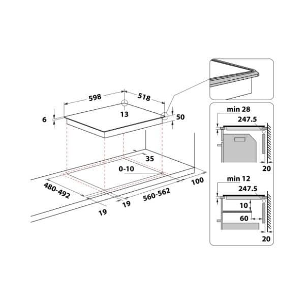 WHIRLPOOL ugradna ploča WL S8560 AL 13