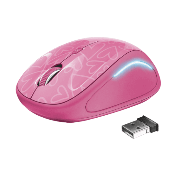 TRUST bežični miš Yvi FX roze 1