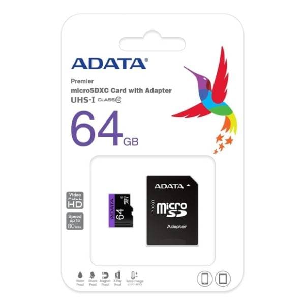 A-DATA memorijska kartica 64GB AUSDX64GUICL10-RA1 2