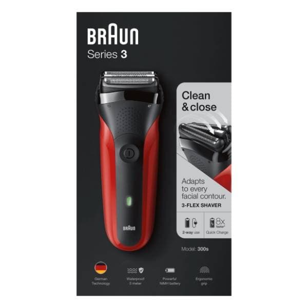 BRAUN aparat za brijanje 300 BLK/RED 3