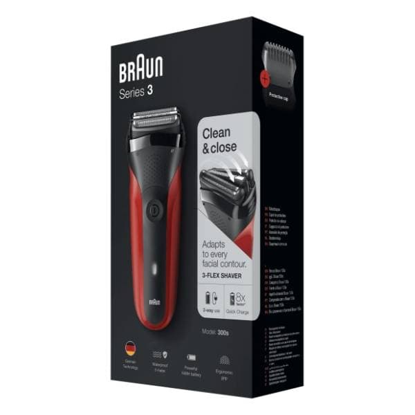 BRAUN aparat za brijanje 300 BLK/RED 4
