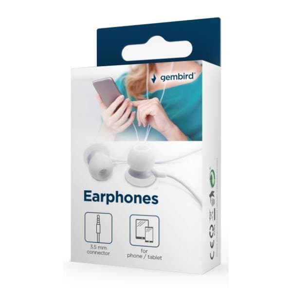 GEMBIRD slušalice MHP-EP-001-W bele 2