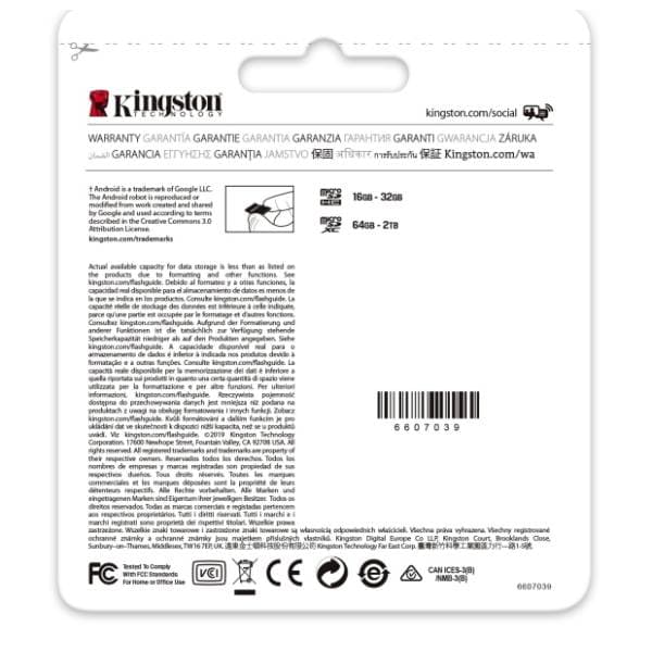 KINGSTON memorijska kartica 128GB SDCG3/128GB 3