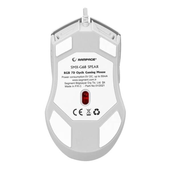 RAMPAGE miš SPEAR SMX-G68 beli 5