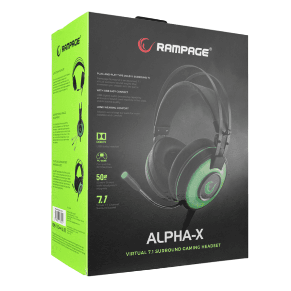 RAMPAGE slušalice SN-RW66 Alpha-X zelene 5