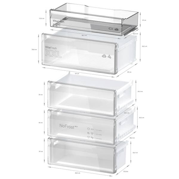 BOSCH kombinovani frižider KGN49VXDT 5