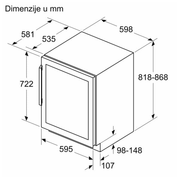 BOSCH ugradna vinska vitrina KUW21AHG0 7