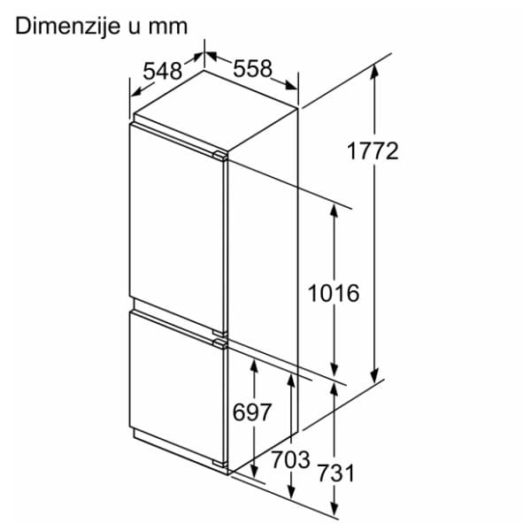 BOSCH ugradni kombinovani frižider KIN86ADD0 8