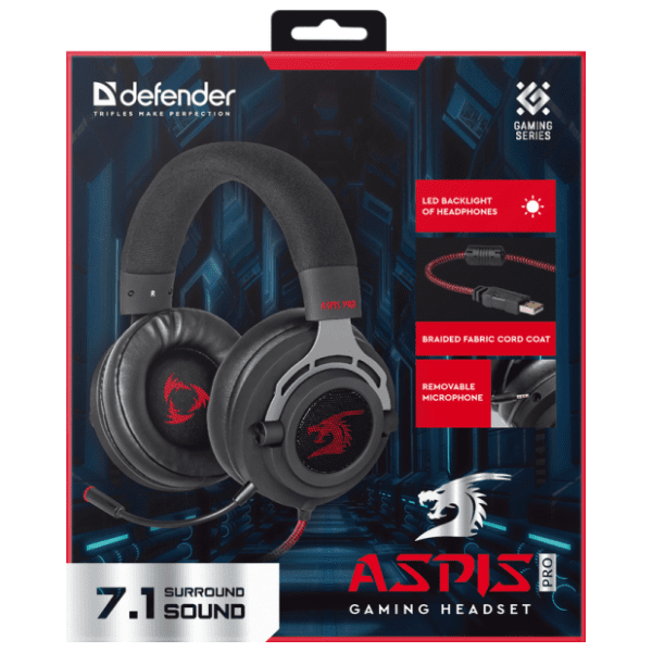 DEFENDER slušalice Aspis Pro 7.1 9