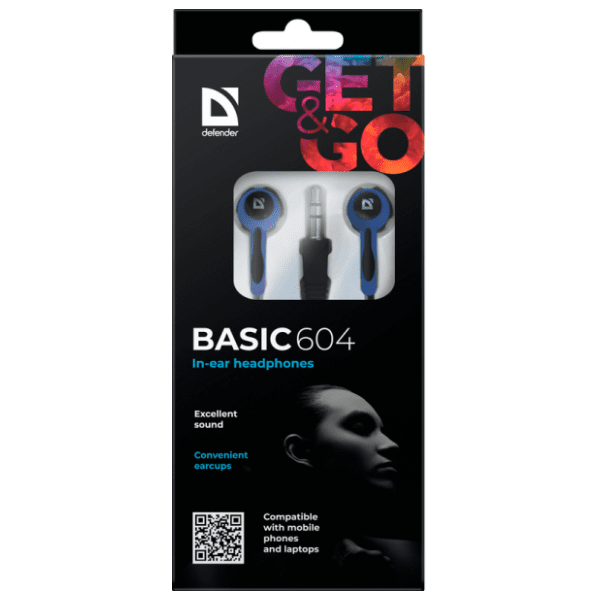 DEFENDER slušalice Basic 604 plave 2