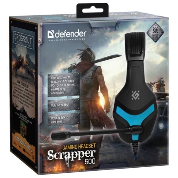 DEFENDER slušalice Scrapper 500 plave 9