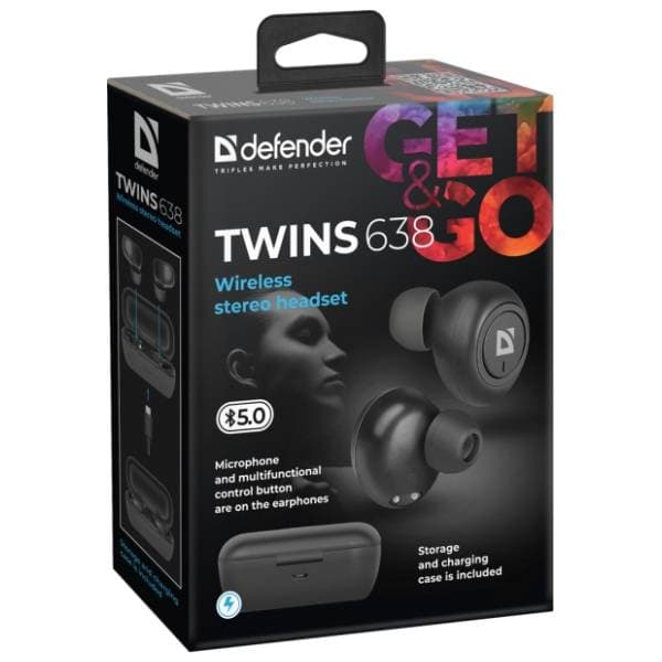 DEFENDER slušalice Twins 638 8