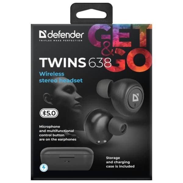 DEFENDER slušalice Twins 638 9