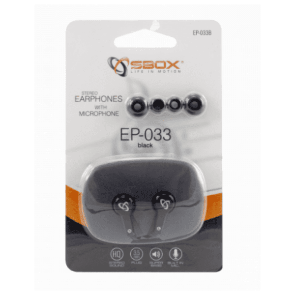 S BOX slušalice EP-033B crne 3