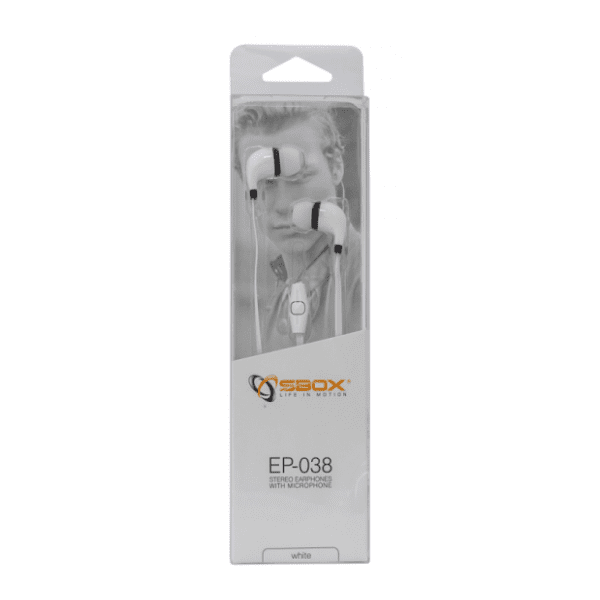 S BOX slušalice EP-038W bele 2