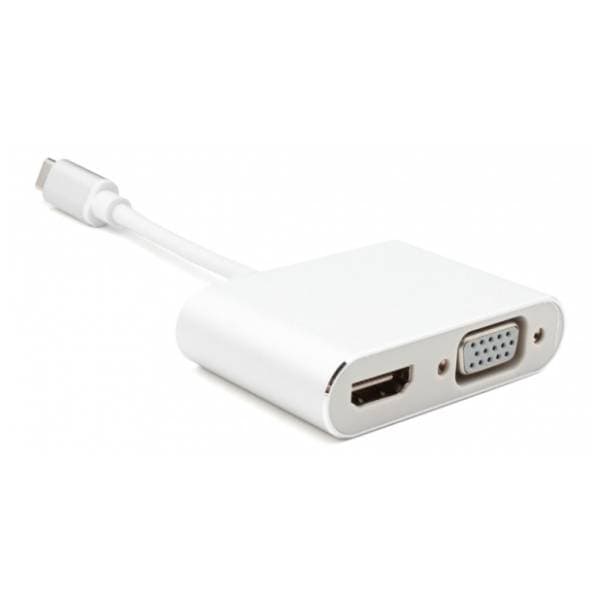 Konverter USB-C (m) na HDMI/VGA (ž/ž) 0