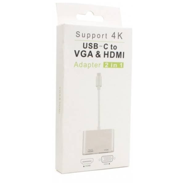 Konverter USB-C (m) na HDMI/VGA (ž/ž) 2