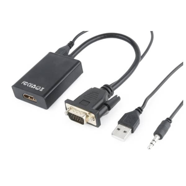 GEMBIRD konverter VGA (m) na HDMI (ž) + 3.5mm 1