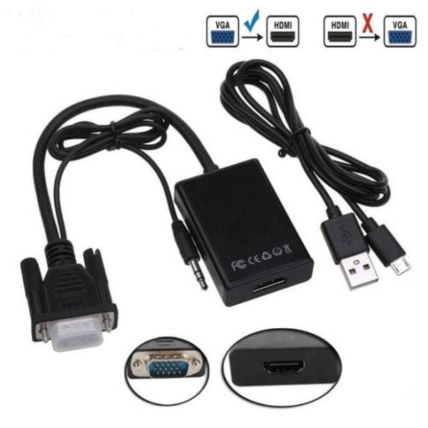 KETTZ konverter VGA (m) na HDMI/3.5mm (ž/m) 2