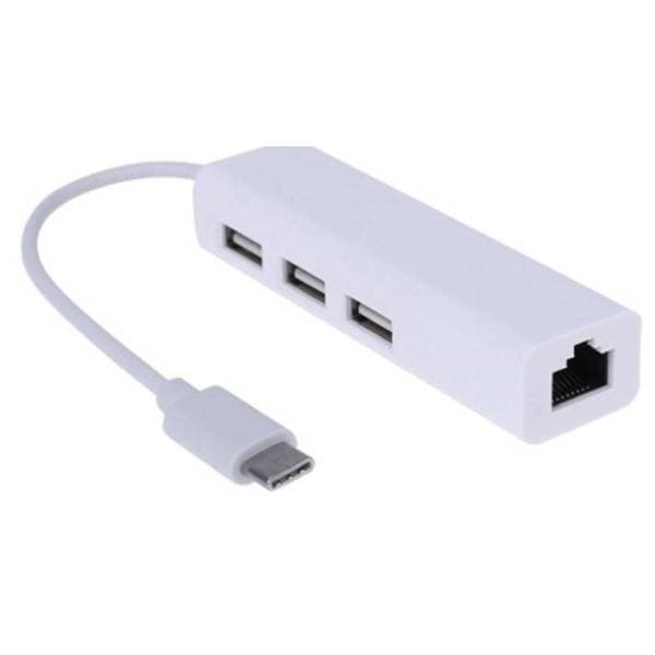 LINKOM konverter USB-C 3.1 (m) na 3xUSB 2.0/RJ-45 (ž/ž) 0