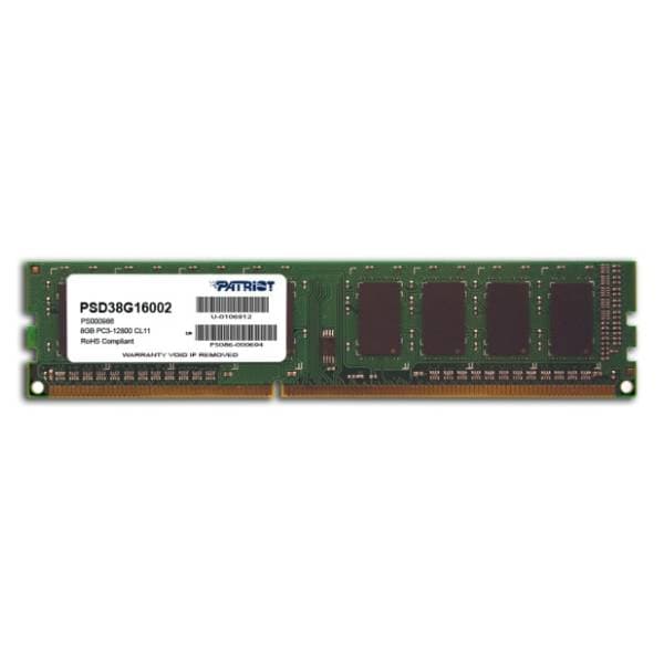 PATRIOT 8GB DDR3 1600MHz PSD38G16002 0