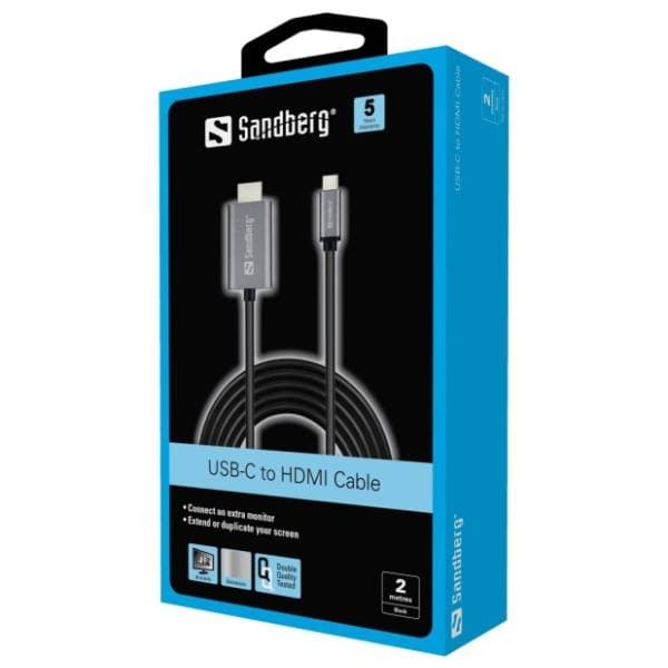 SANDBERG konverter kabl USB-C (m) na HDMI (m) 2m 1