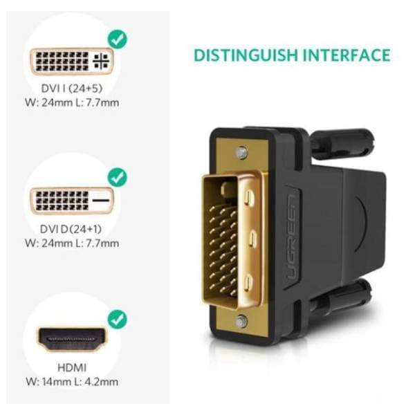 UGREEN konverter DVI (m) na HDMI (ž) 1