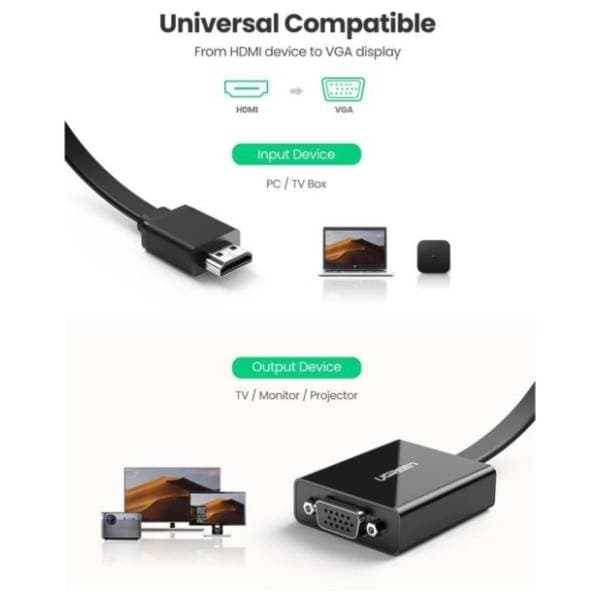 UGREEN konverter HDMI (m) na VGA (ž) 1