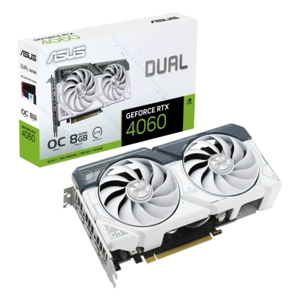 ASUS nVidia GeForce RTX 4060 DUAL White OC Edition 8GB GDDR6 128-bit grafička kartica 0