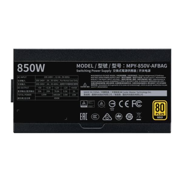 COOLER MASTER napajanje V850 Gold V2 850W 3