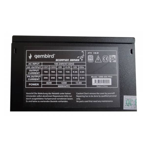 GEMBIRD napajanje GMB-600 PRO 600W 1