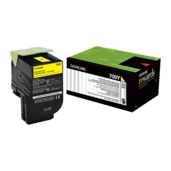 LEXMARK 708 žuti toner (70C80Y0) 0