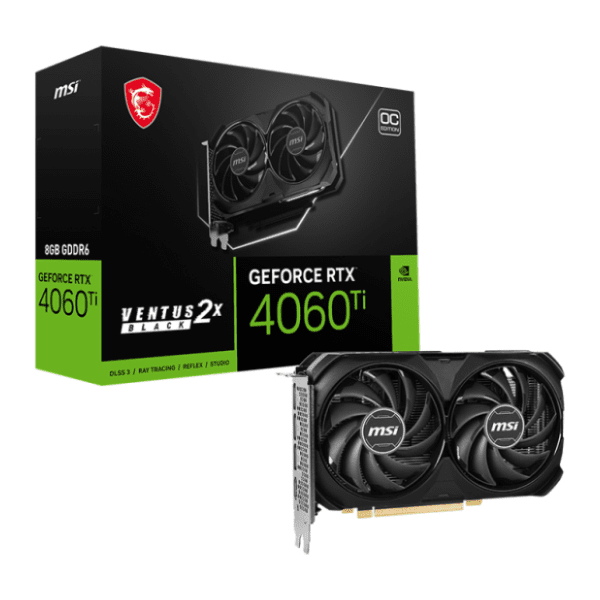 MSI nVidia GeForce RTX 4060 Ti VENTUS 2X BLACK OC 8GB GDDR6 128-bit grafička kartica 0