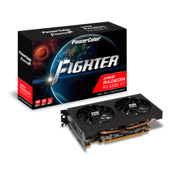 PowerColor AMD Radeon RX 6500 XT Fighter 4GB GDDR6 64-bit grafička kartica 0