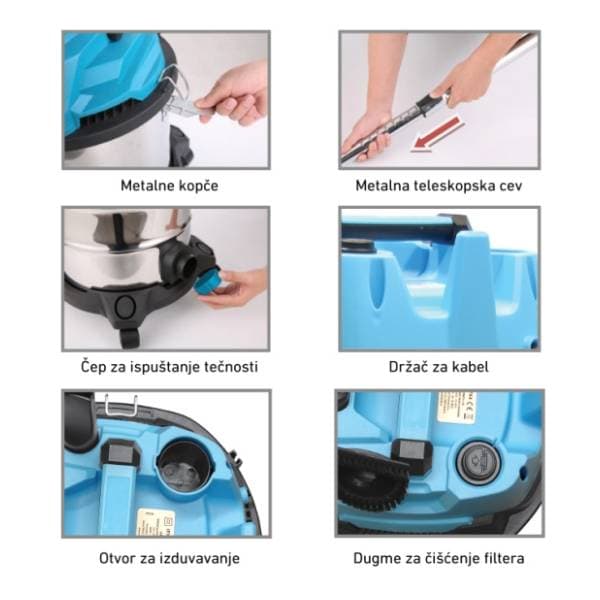 PROSTO usisivač za suvo i mokro usisavanje USM9114-30 3